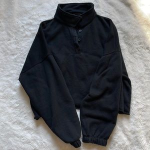 Aerie Fleece Of Mind Cropped Polo Sweatshirt